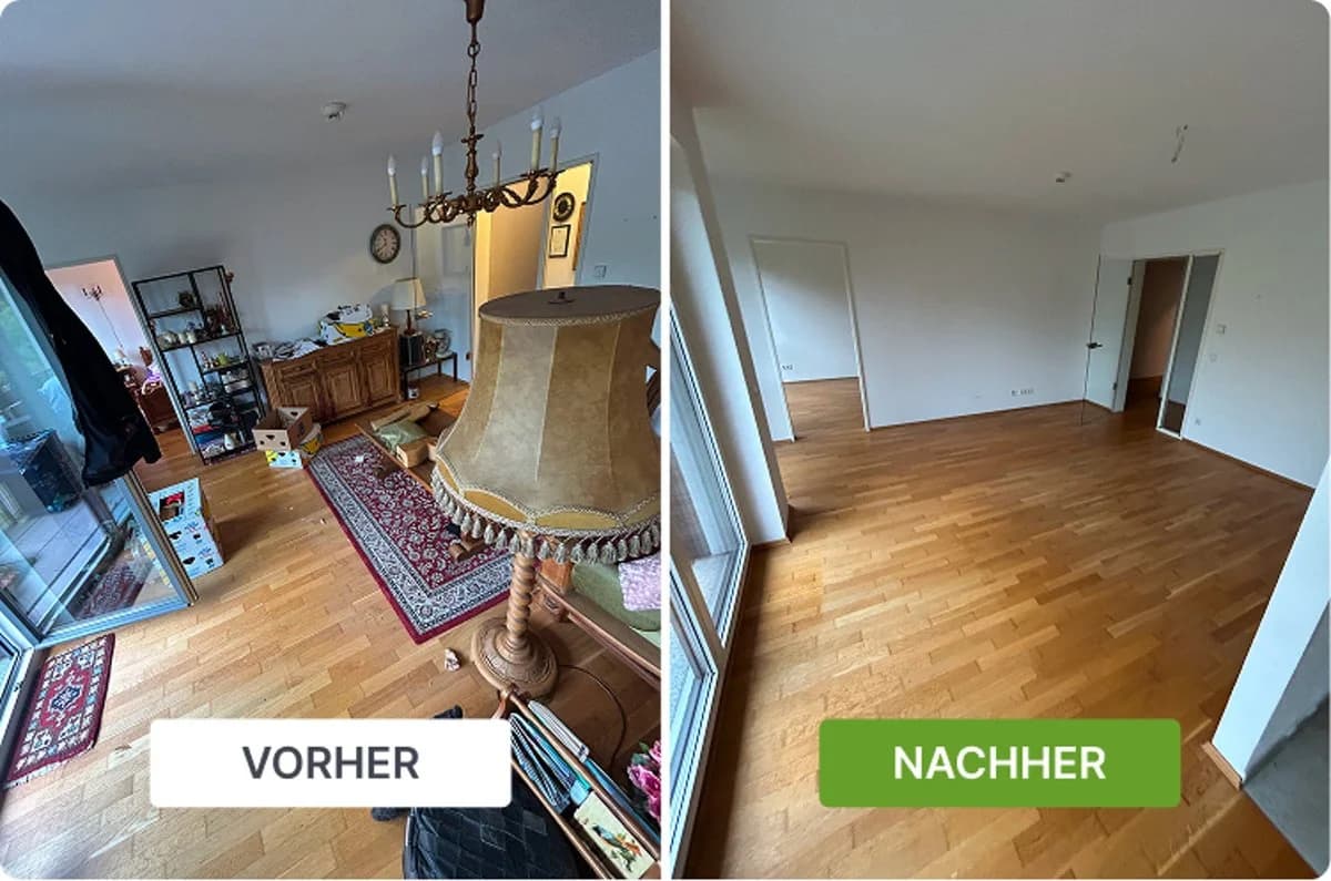 Entrümpelung vorher und nachher – Wohnung besenrein übergeben